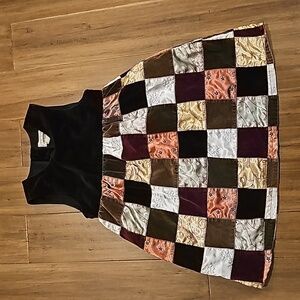 Vintage Pine peak Blues Nordstrom Patch velvet dress